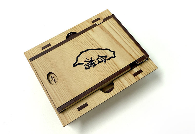 台灣檜木紋名片盒